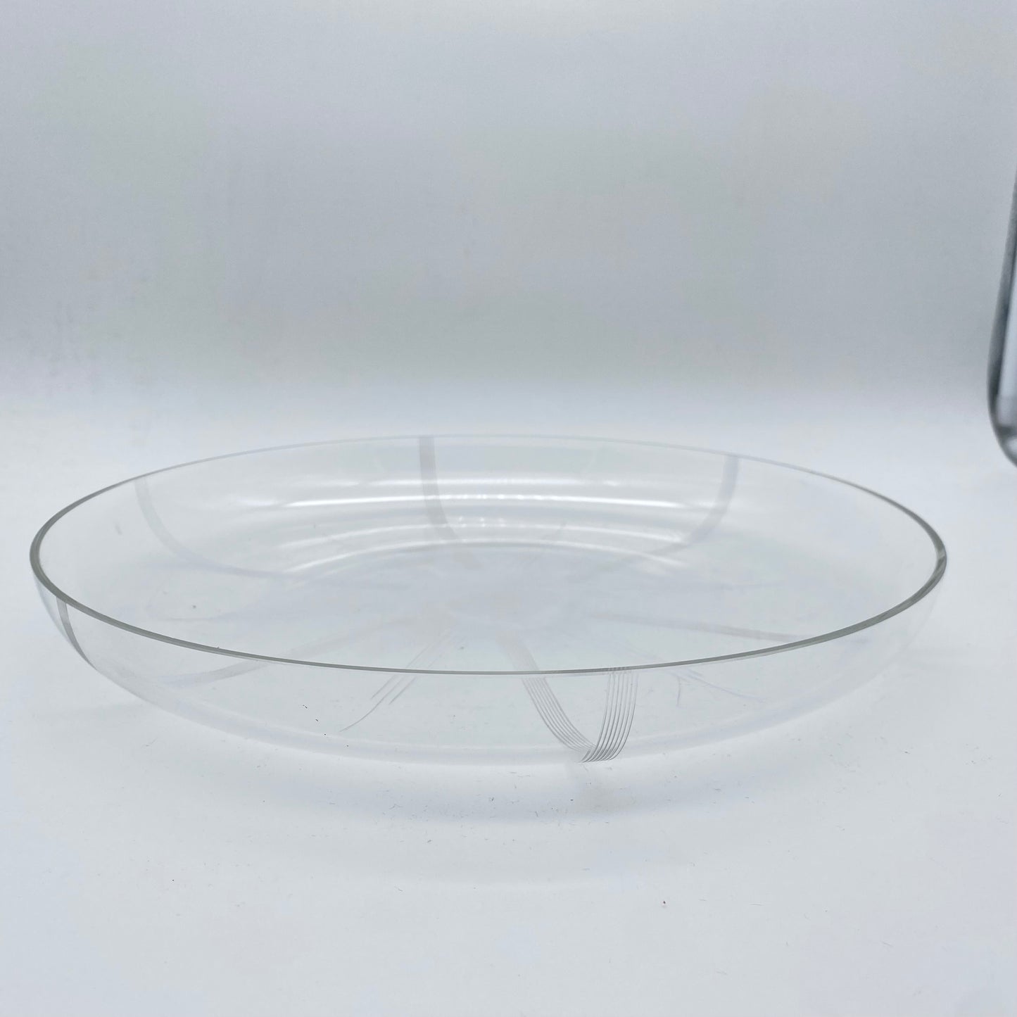 Mid Century Schale aus Glas beschlifen 50er 60er Jahre
