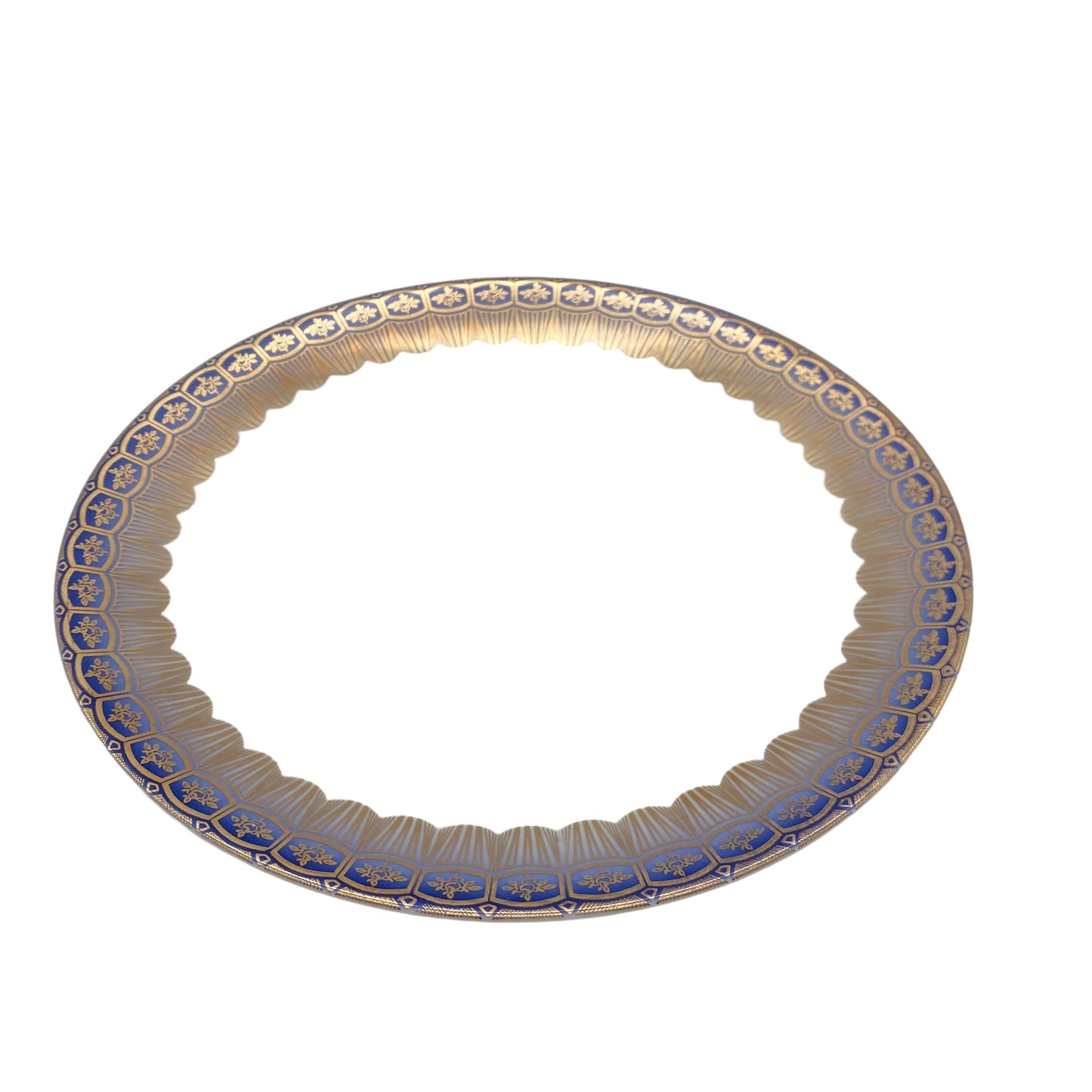MITTERTEICH Porzellan Sammelgedeck Teller Tasse Untertasse blau gold
