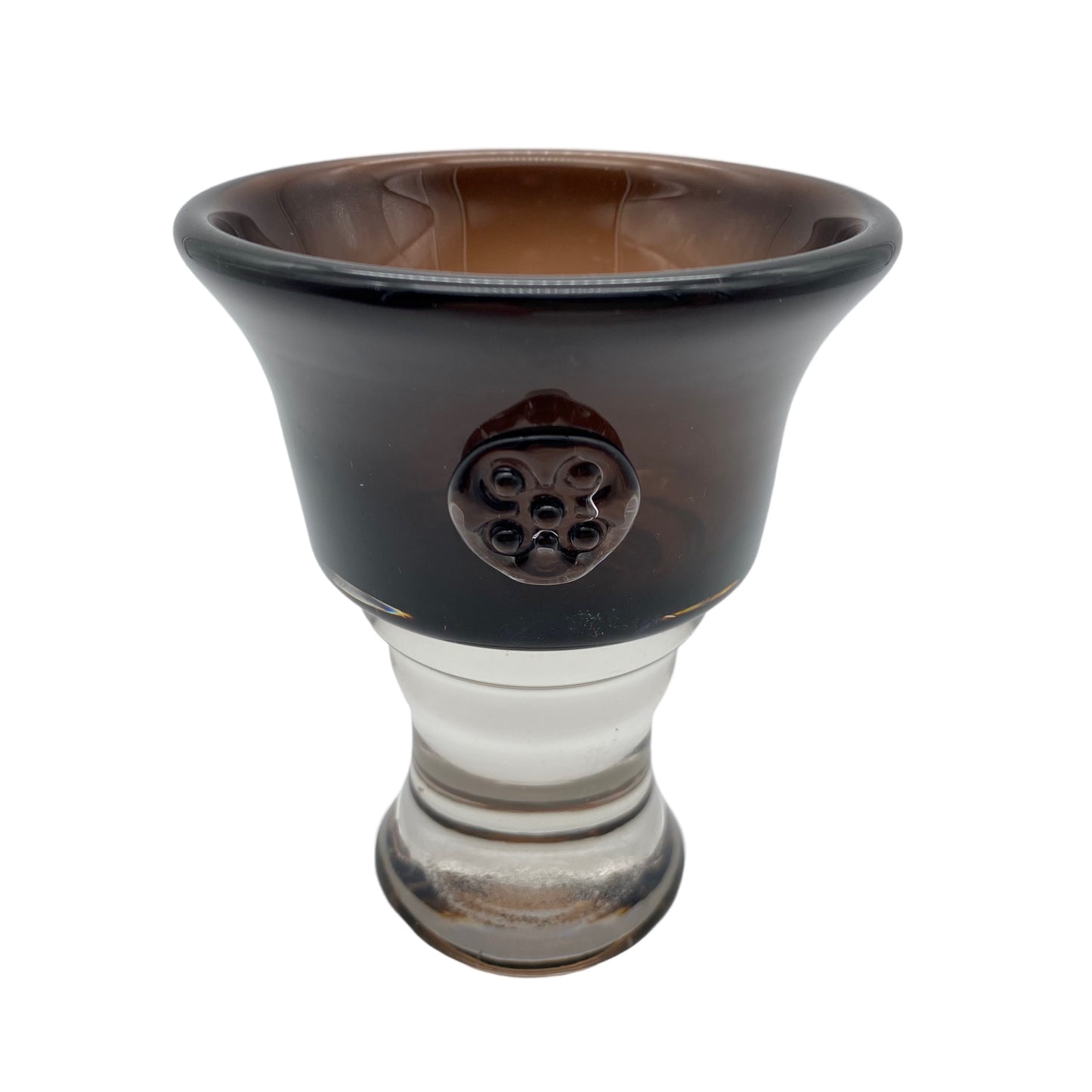 Pokal braun Glas 70er Jahre