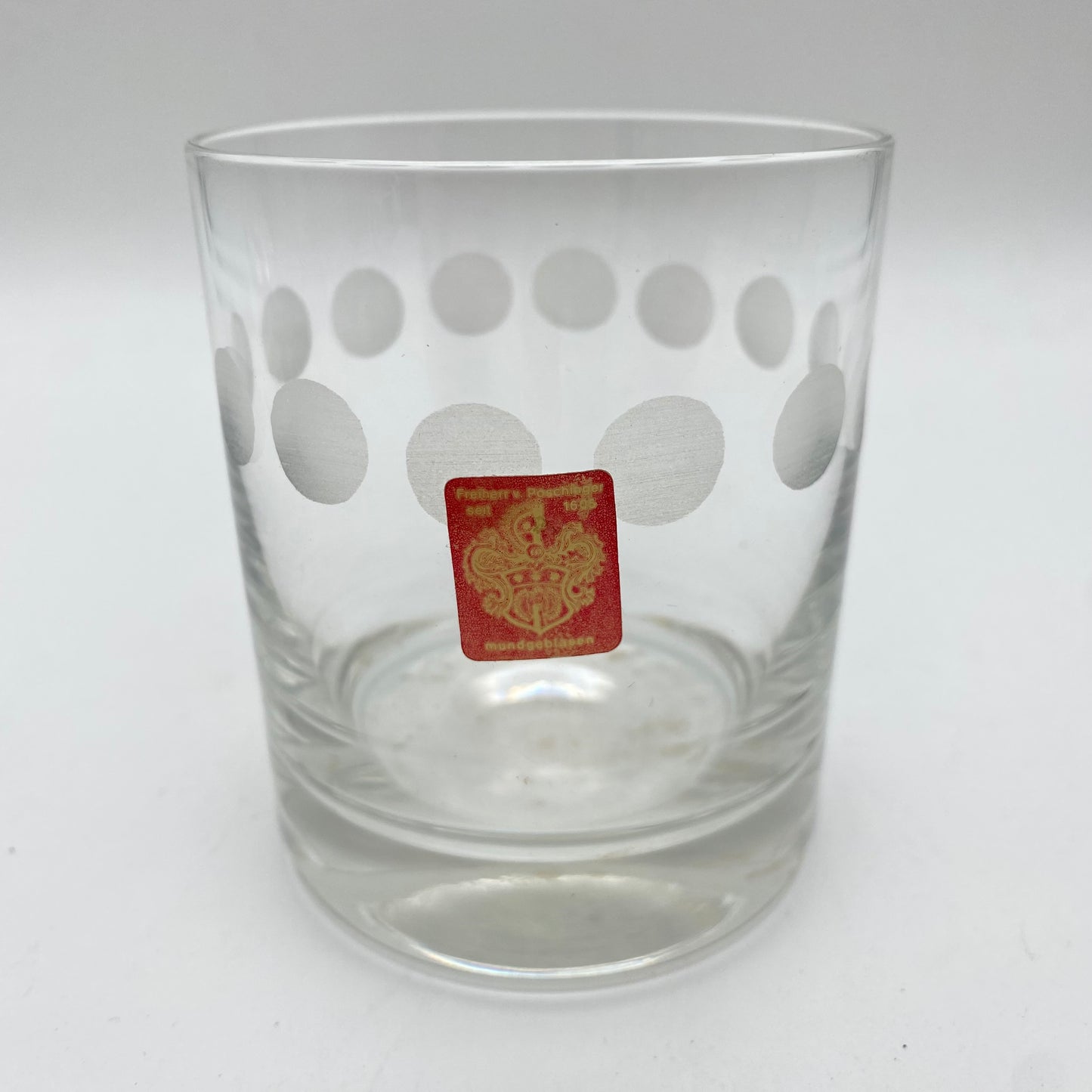 Poschinger Wassergläser 7er Set Linsenschliff satiniert 70er transparent