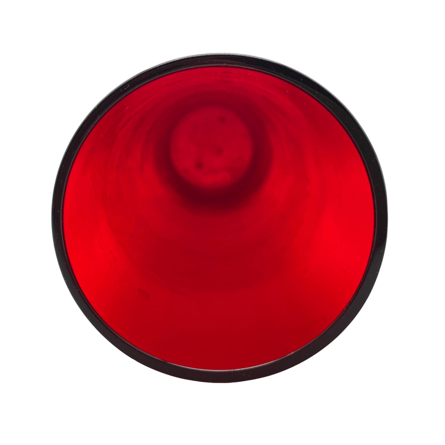 Rote Vase Glas Mid Century Zylinder 50er 70er Jahre