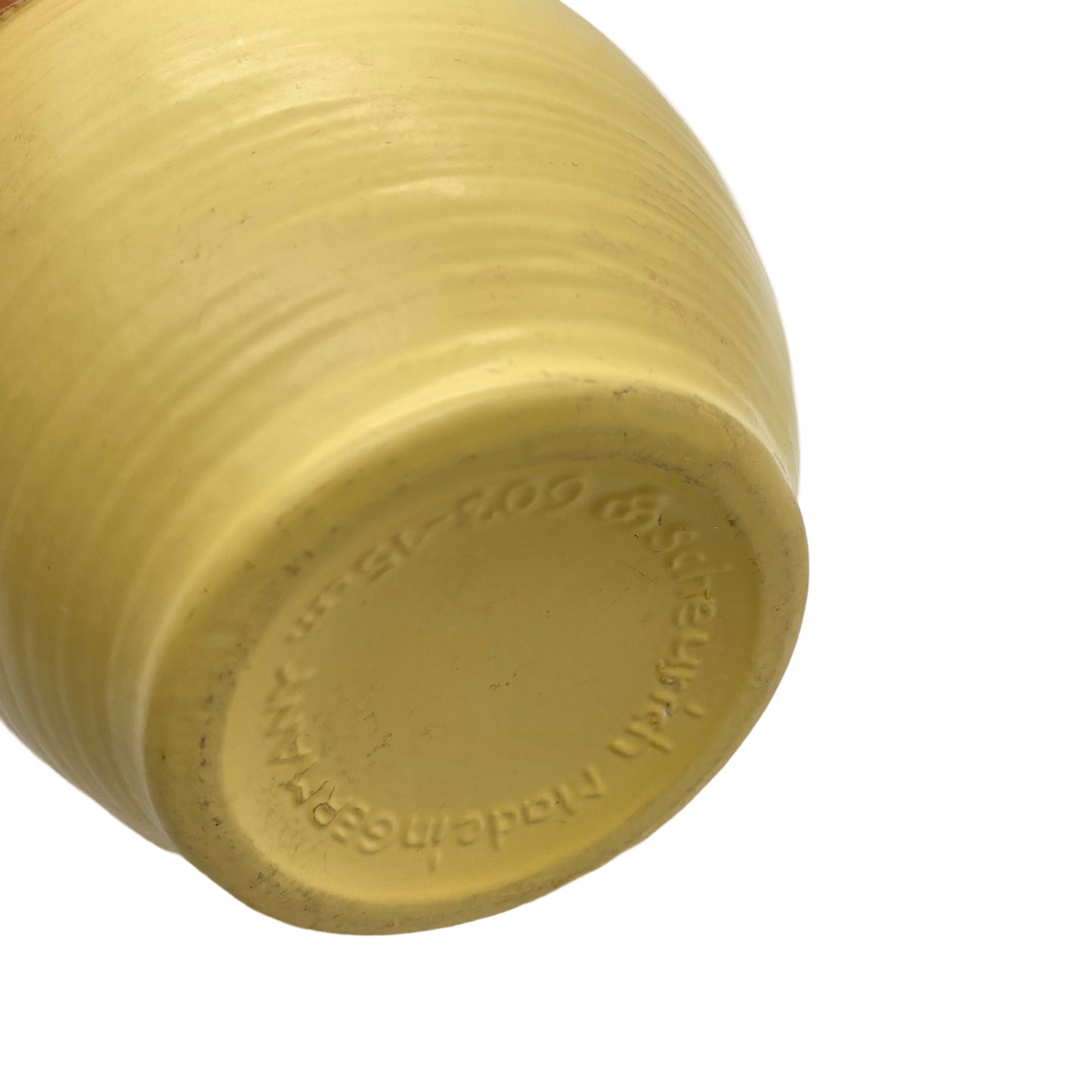 SCHEURICH Vase Henkelvase gelb Keramik 70er 80er Jahre