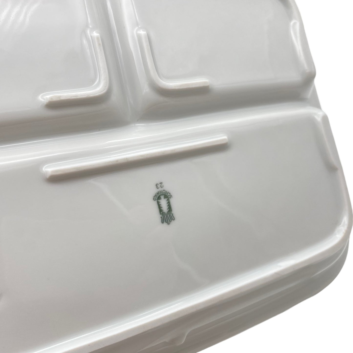 SCHÖNWALD Fondueteller 5er Set weiß Porzellan 60er 70er Jahre
