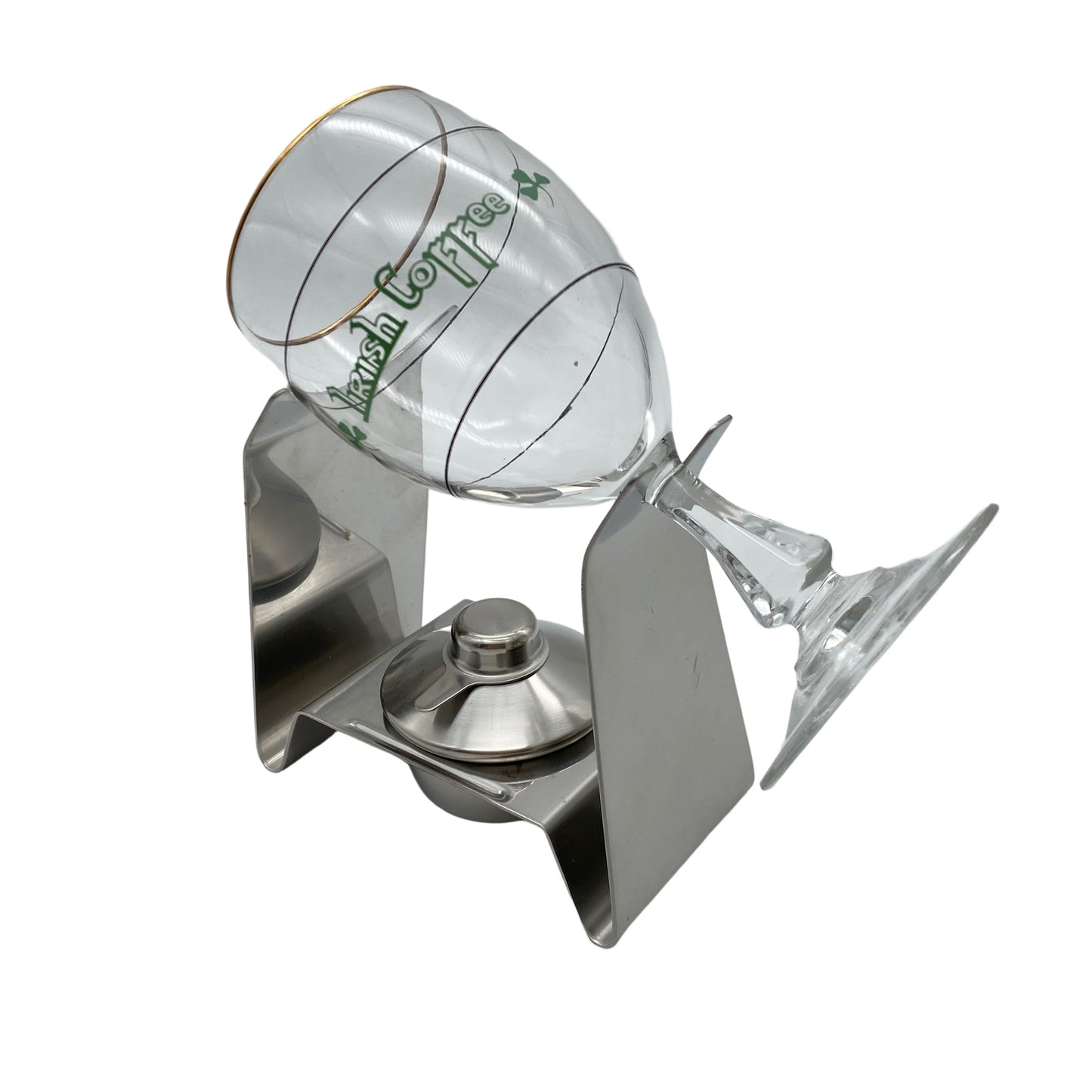 SPRING Irish Coffee Set mit Glas und Brenner Edelstahl Schweiz 70er Jahre