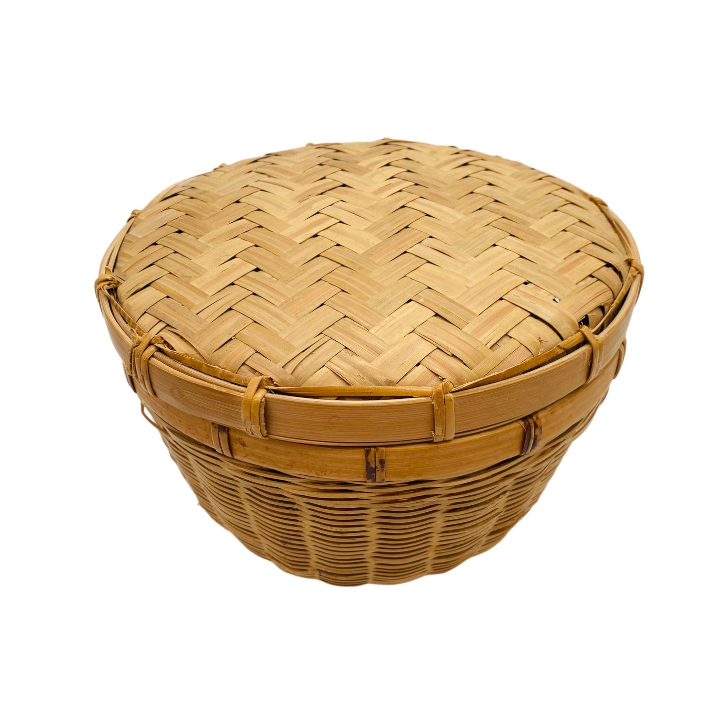 Schachtel Korb Dose geflochten 50er 60er Jahre braun