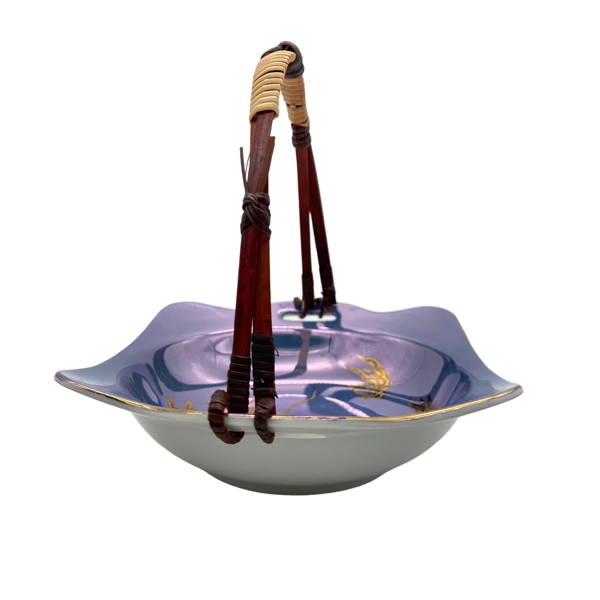 Schalen Set aus Japan goldener Drachen blau Mid Century