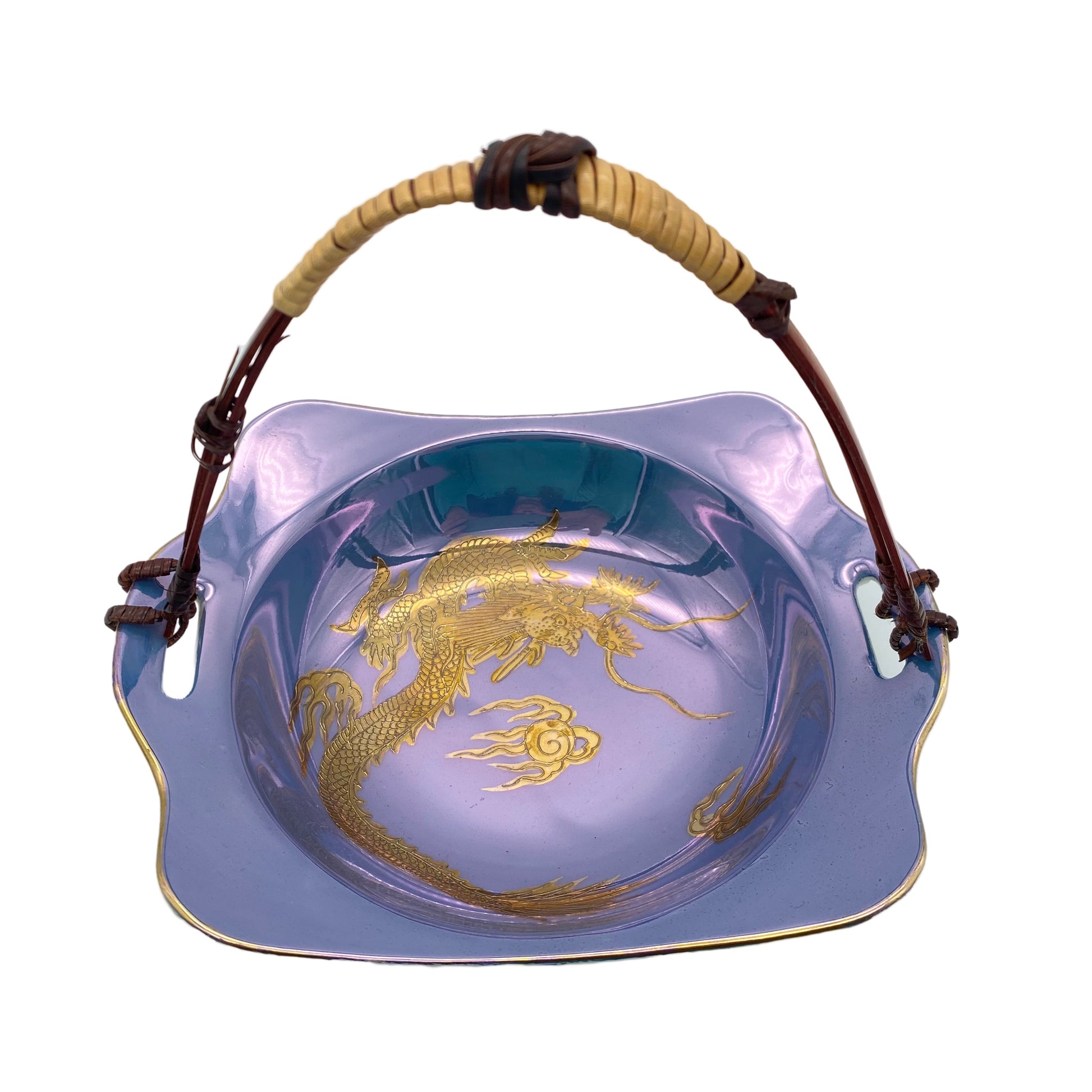 Schalen Set aus Japan goldener Drachen blau Mid Century
