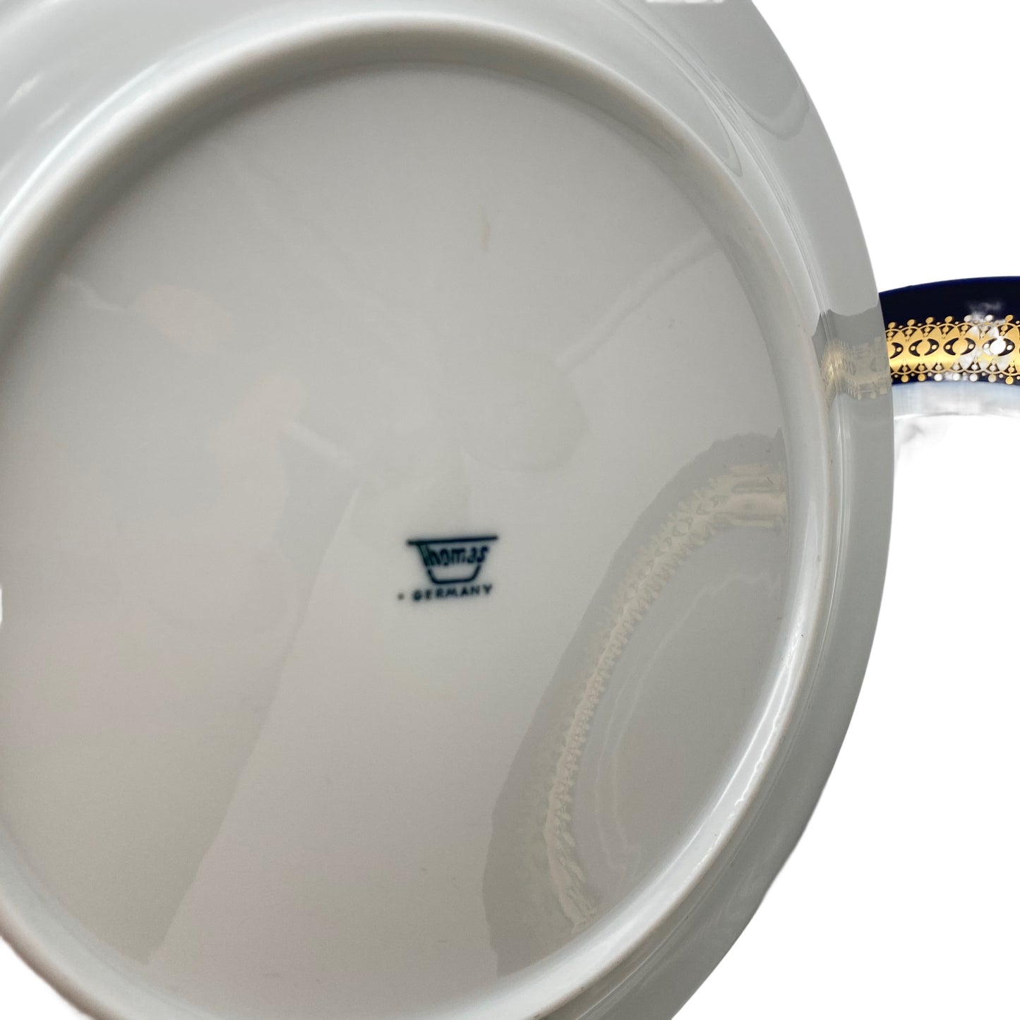 THOMAS Rotunda Speiseteller 5er Set Goldbordüre blau kobald 70er