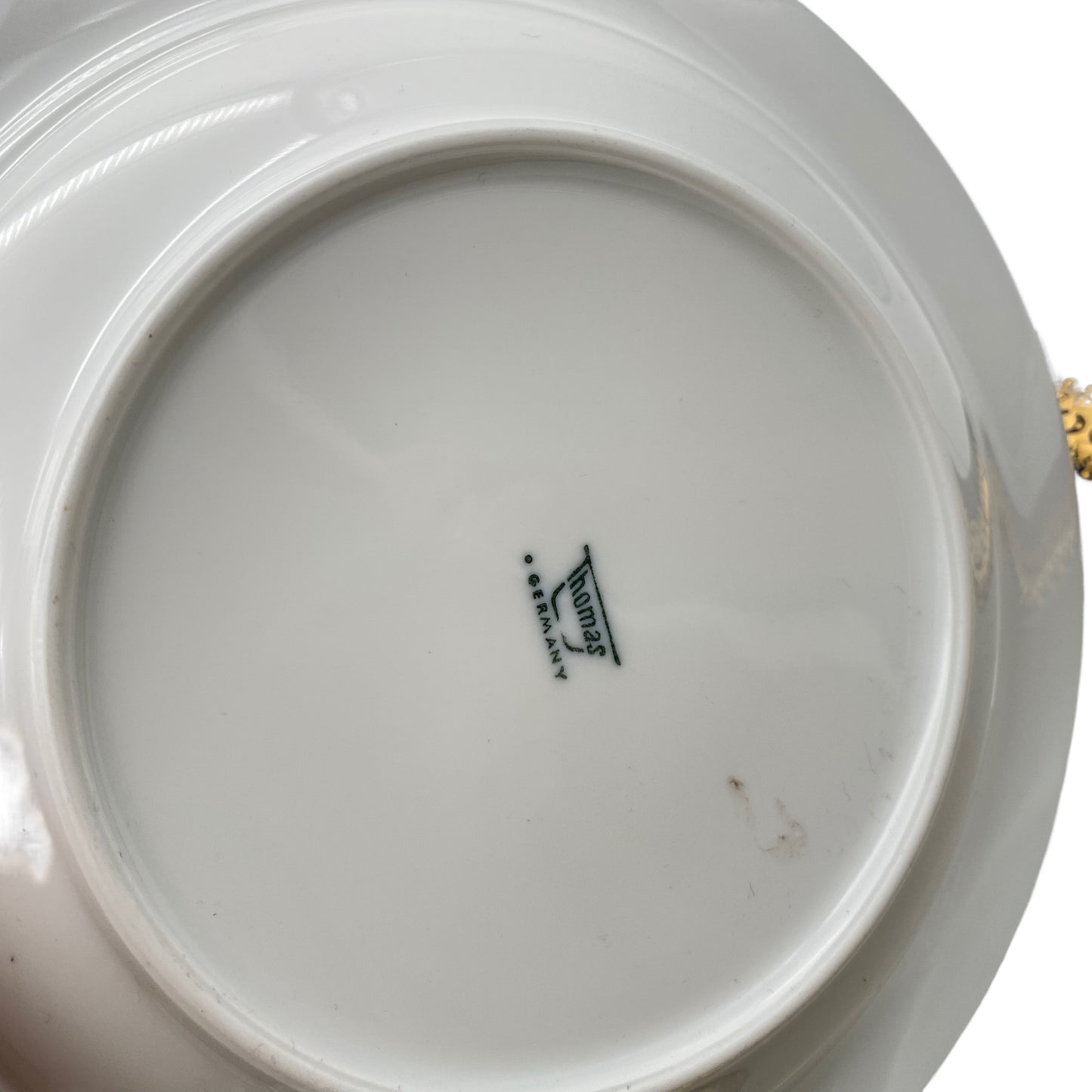 THOMAS Rotunda Suppenteller Teller 6er Set Goldbordüre blau kobalt 70er