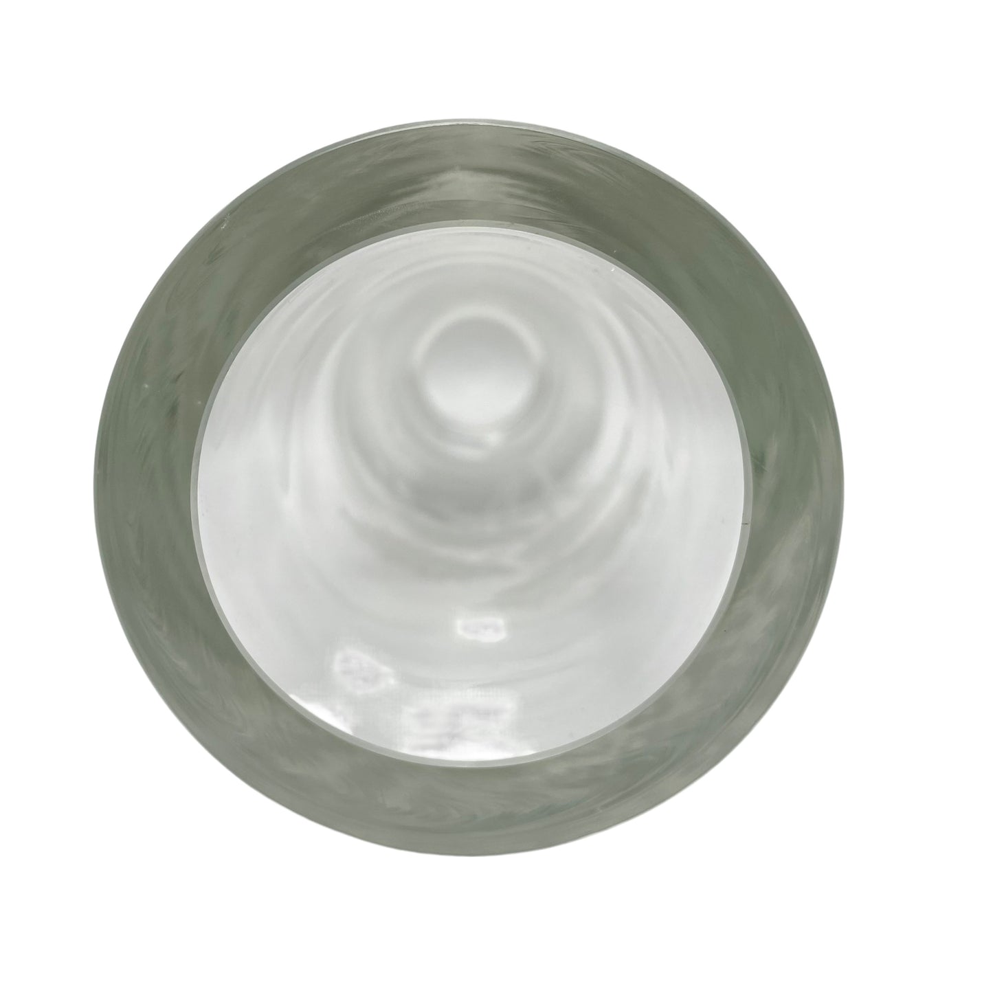 Vase Mid Century Wald Bäume Hirsch Dekor Schliff transparent 60er 70er Glas