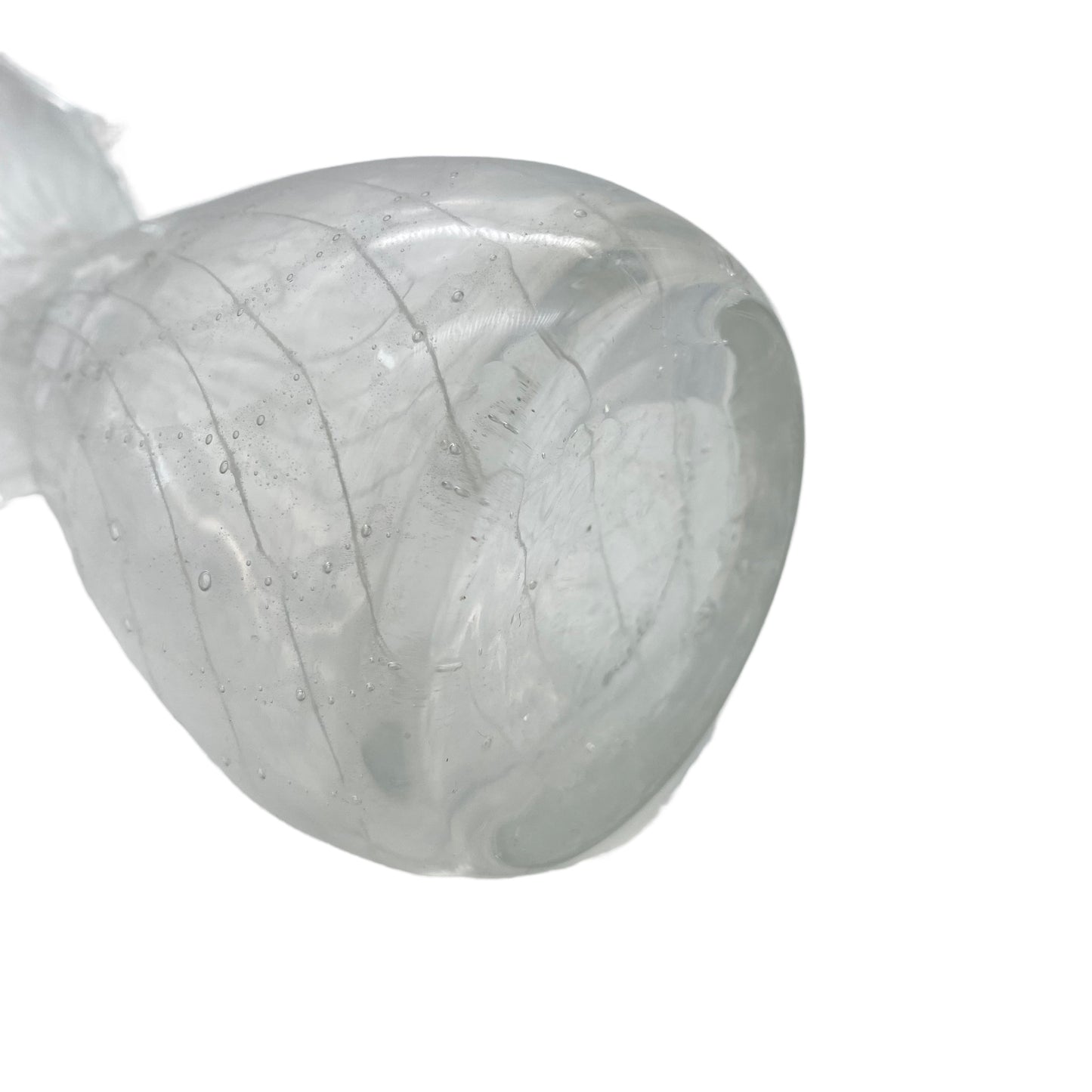 Vase Glas weißlich transparent 70er Jahre Vintage