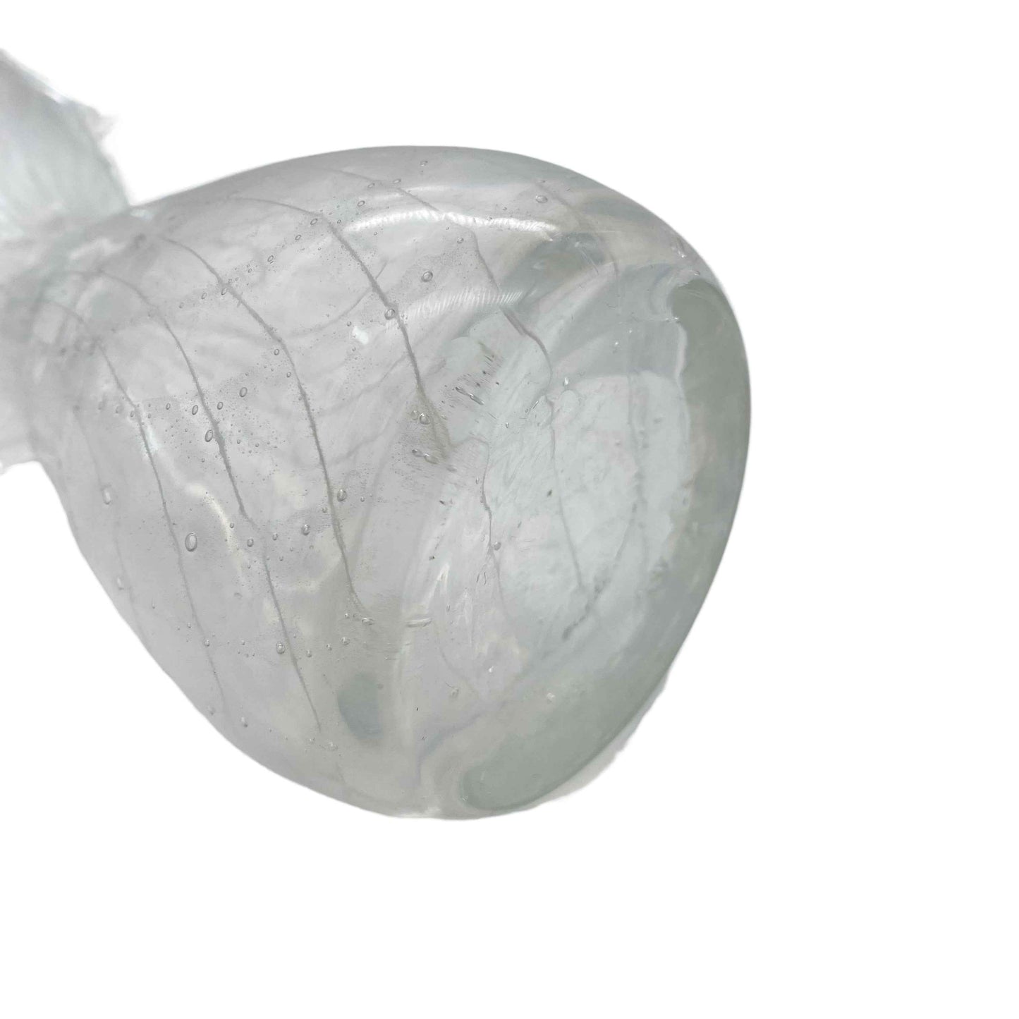 Vase Glas weißlich transparent 70er Jahre Vintage