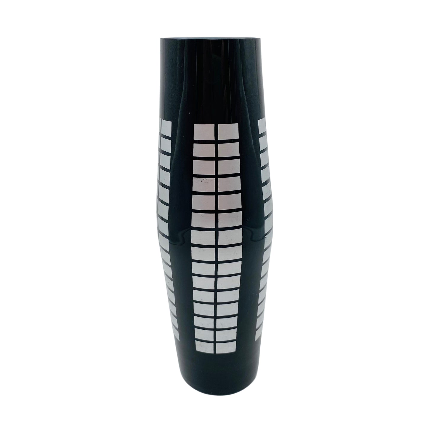 Vase Schwarzglas schwarz Mid Century 50er 60er grau Glas