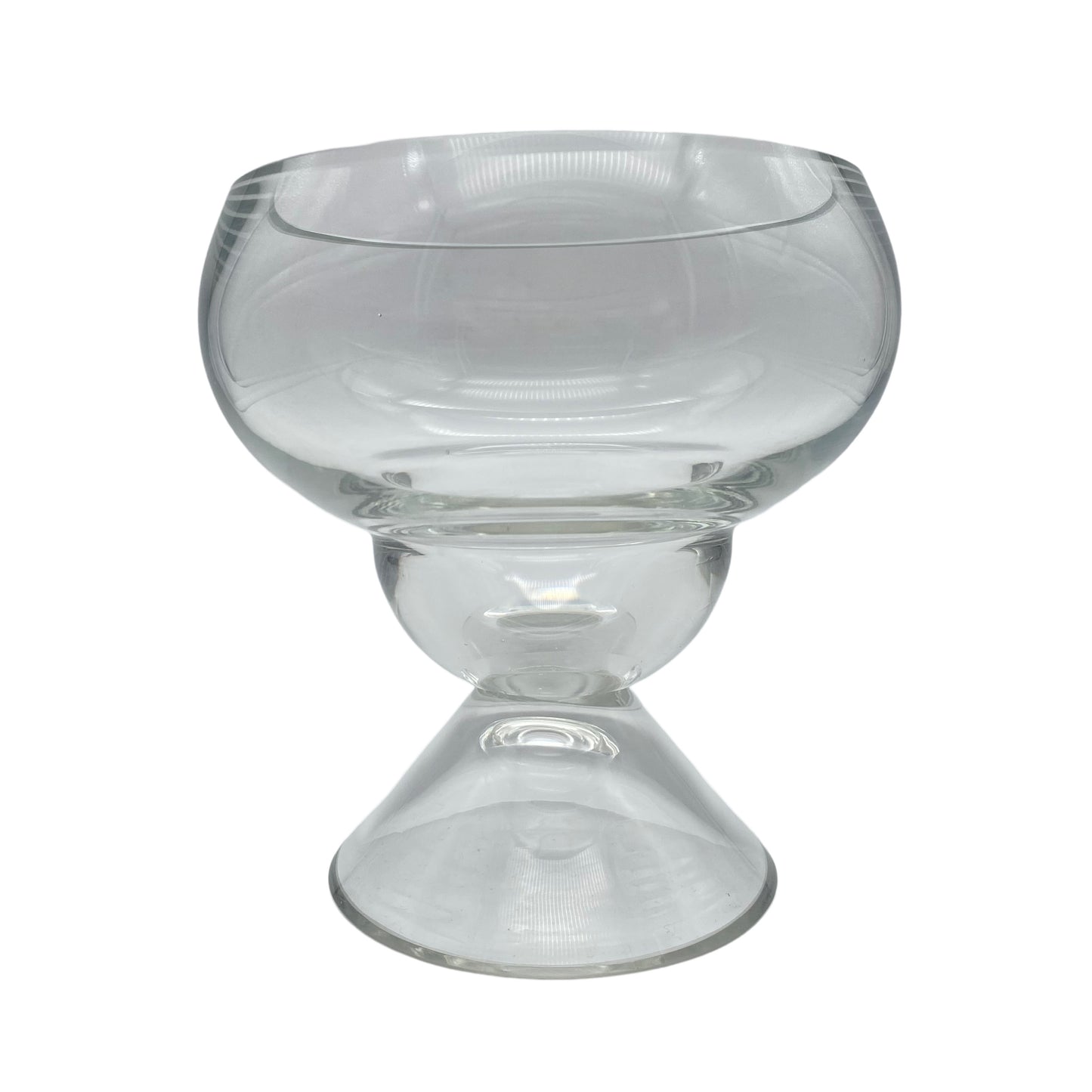 Vase Glas 70er transparent Pop Art Blumenvase
