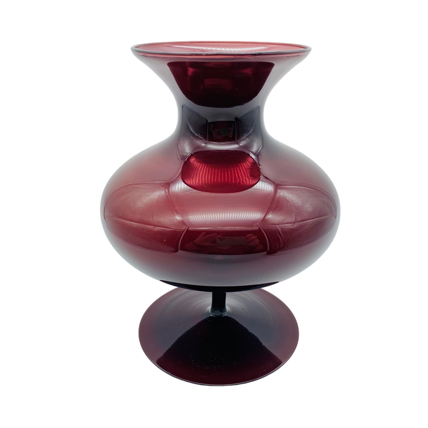 Vase lila Glas 60er 70er Jahre