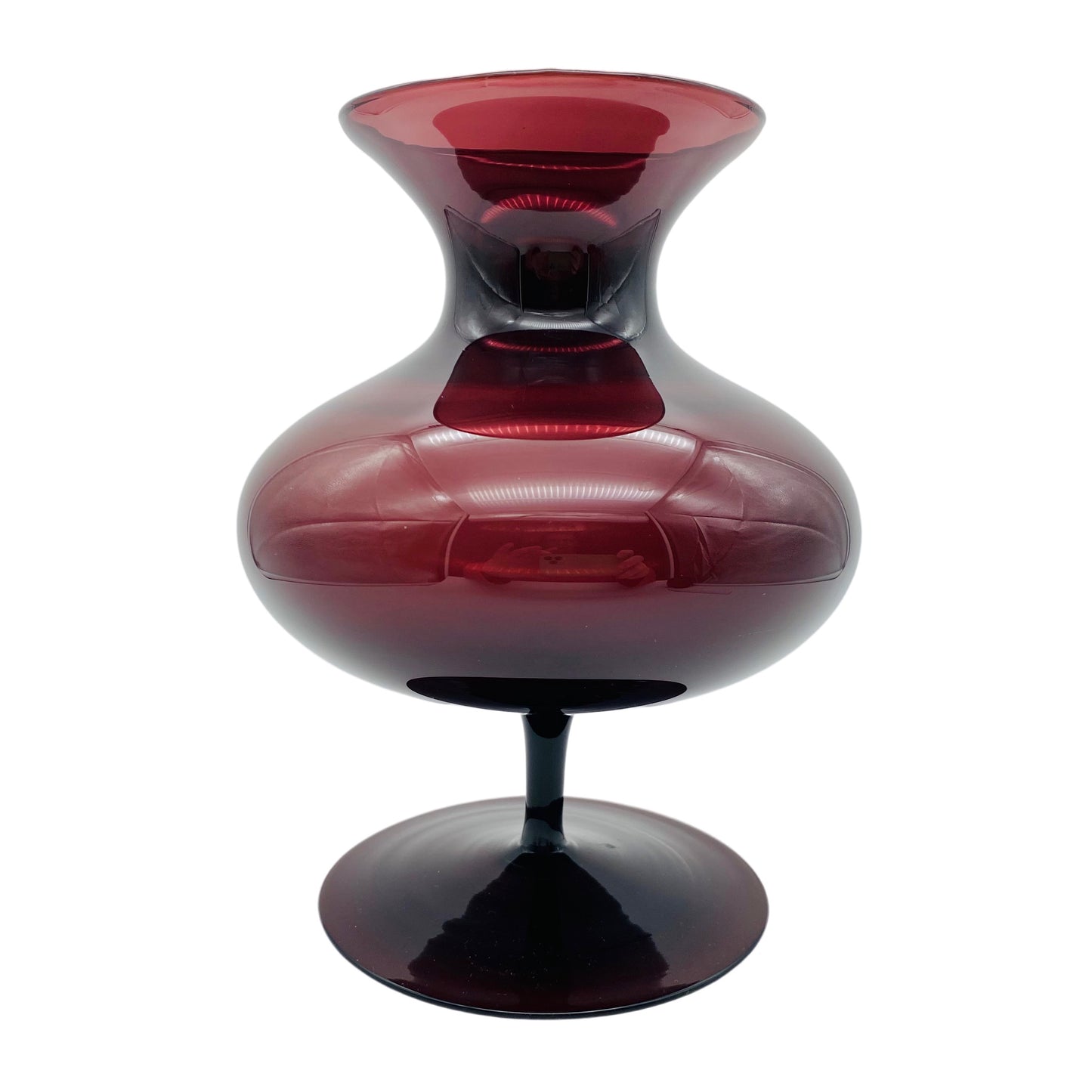 Vase lila Glas 60er 70er Jahre Mid Century