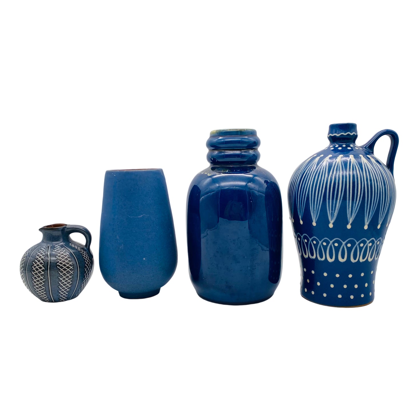 Vasen Sammlung blau Keramik STEULER u.a. 60er 70er Jahre