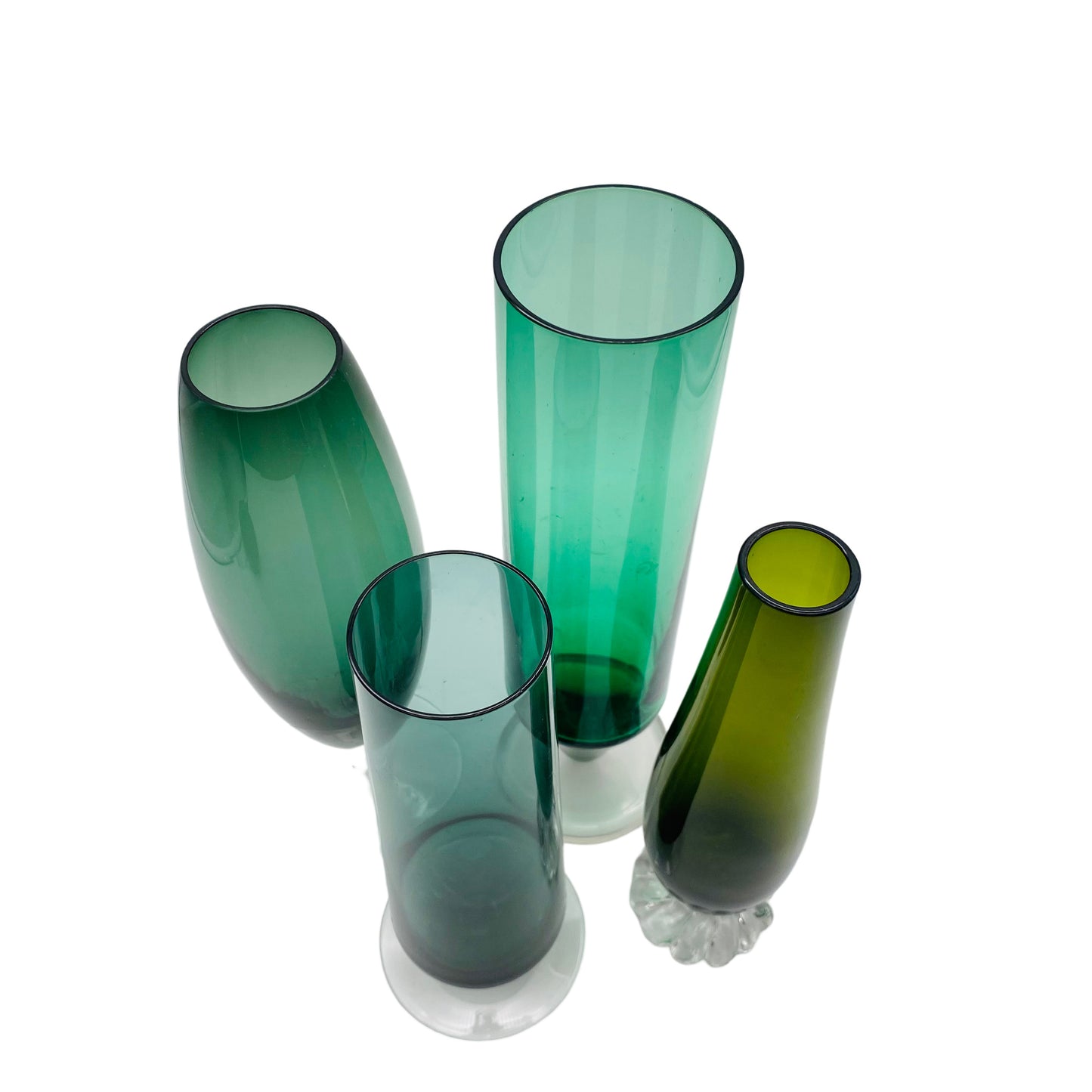Vasen grün Glas 50er 60er 70er Jahre Konvolut