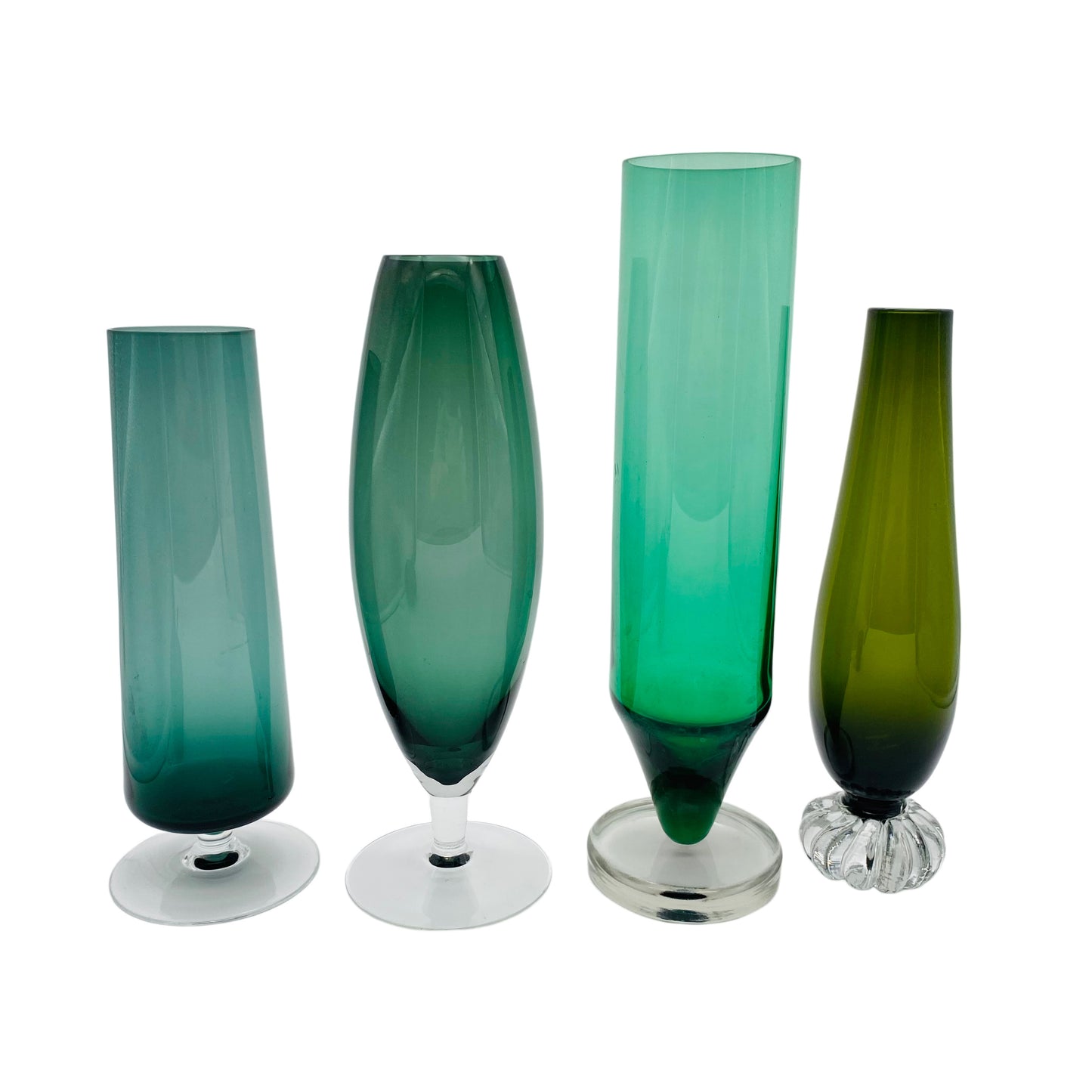 Vasen grün Glas 50er 60er 70er Jahre Konvolut