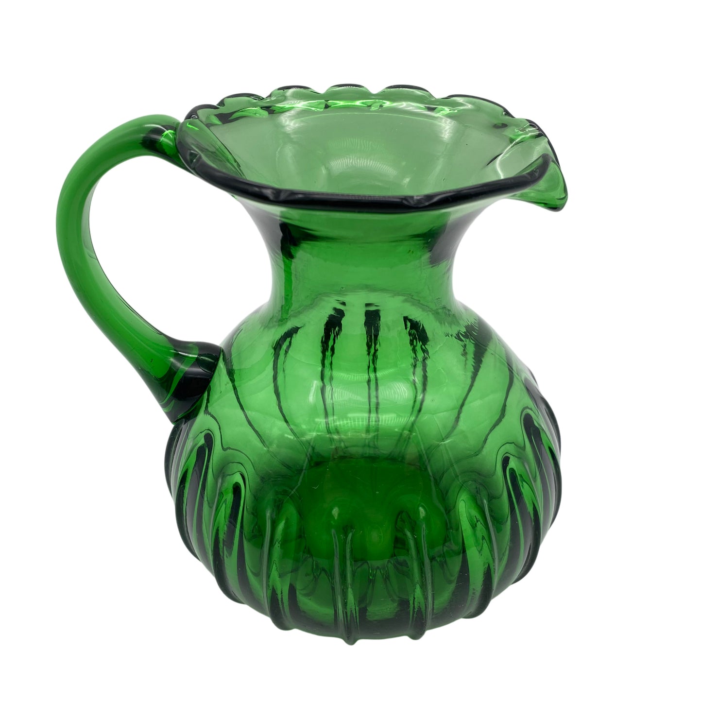 Vetro di Empoli Karaffe Kanne Vase grün 60er 70er Italien