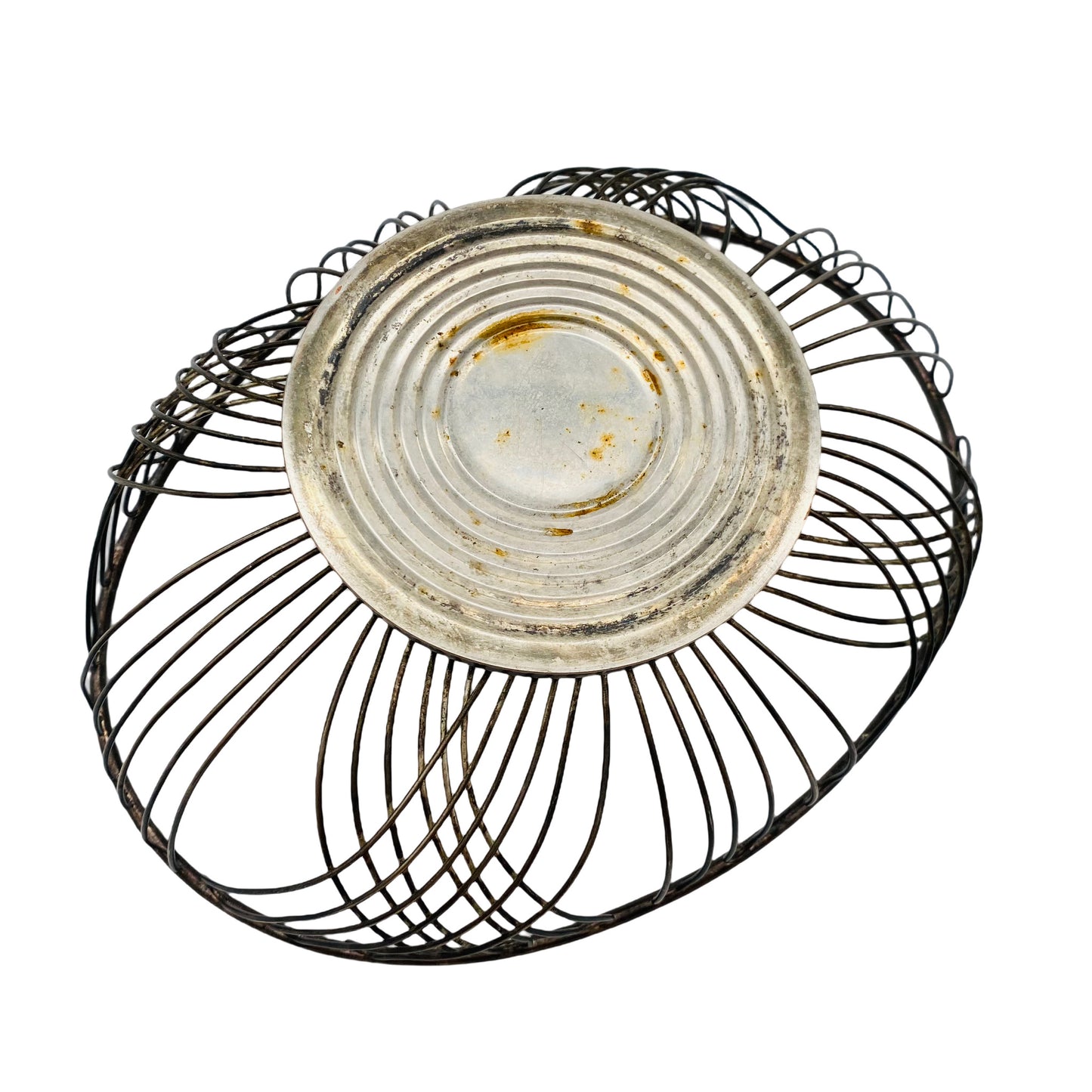 Vintage Korb Metall versilbert 50er 60er Jahre Mid Century