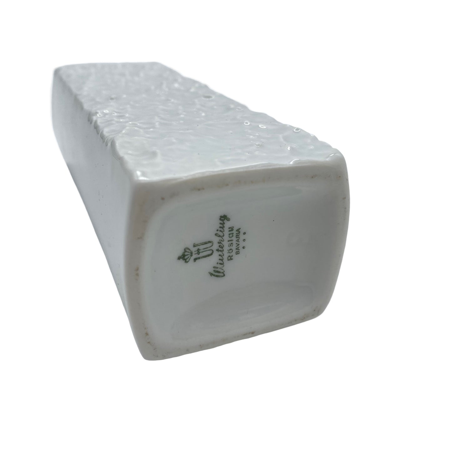 WINTERLING Röslau Porzellan Vase weiß Struktur Dekor 70er