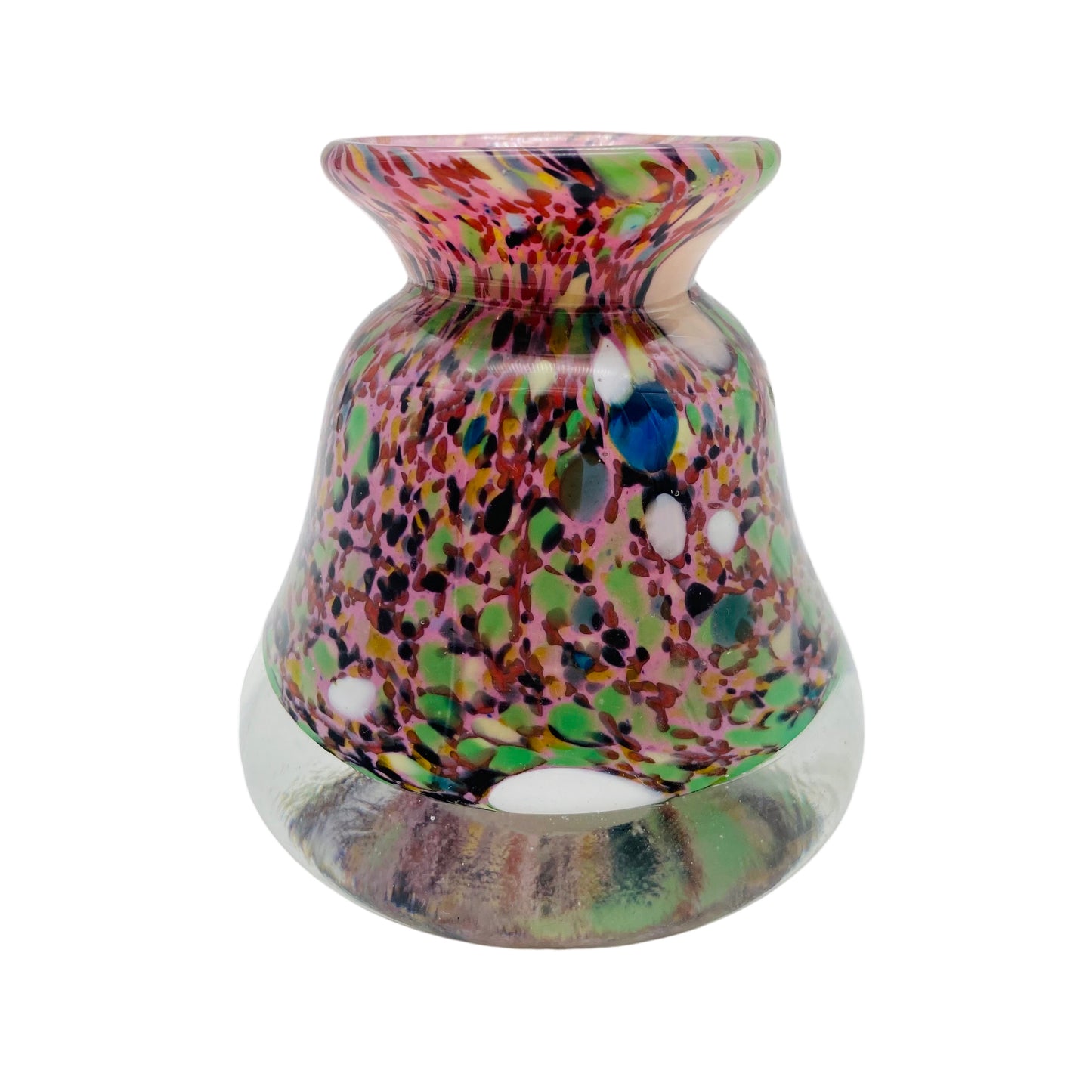 Willingen Glasgalerie Vase rosa grün bunt Glas 80er