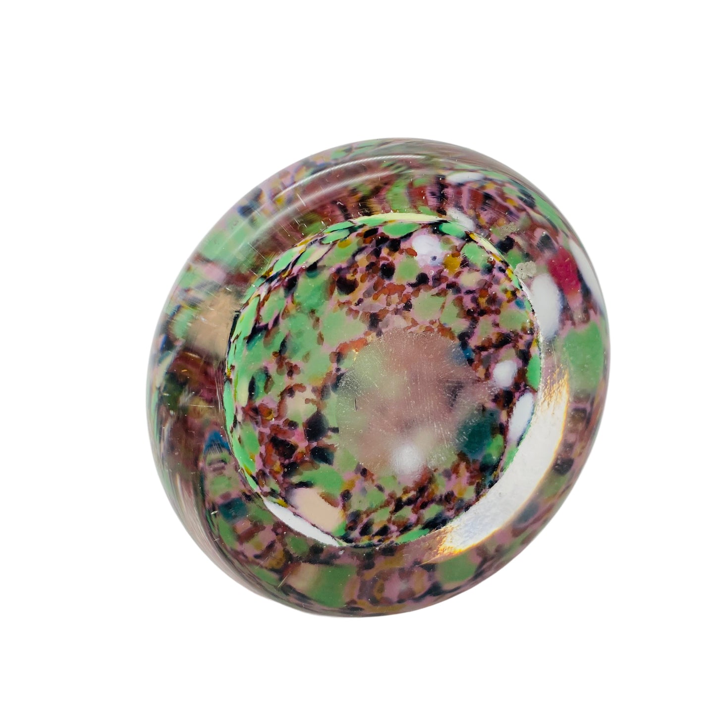Willingen Glasgalerie Vase rosa grün bunt Glas 80er