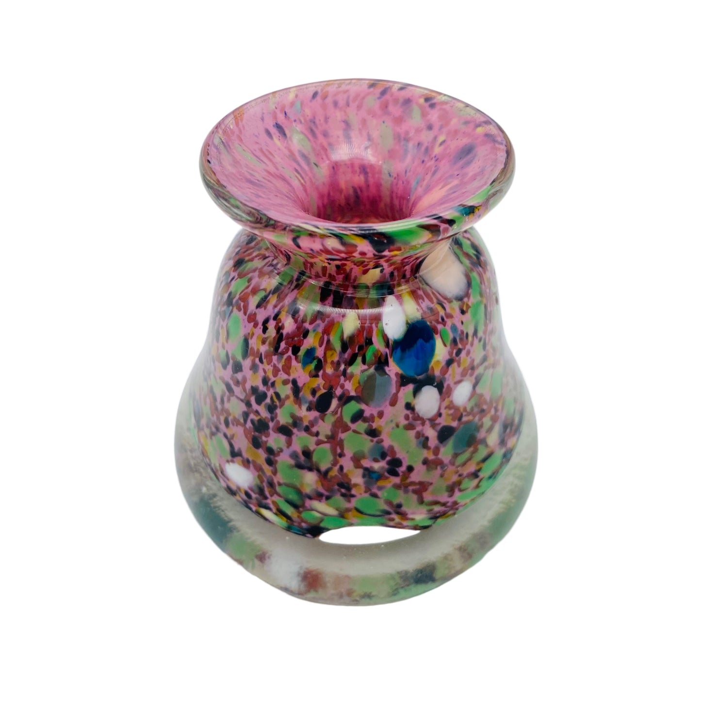 Willingen Glasgalerie Vase rosa grün bunt Glas 80er
