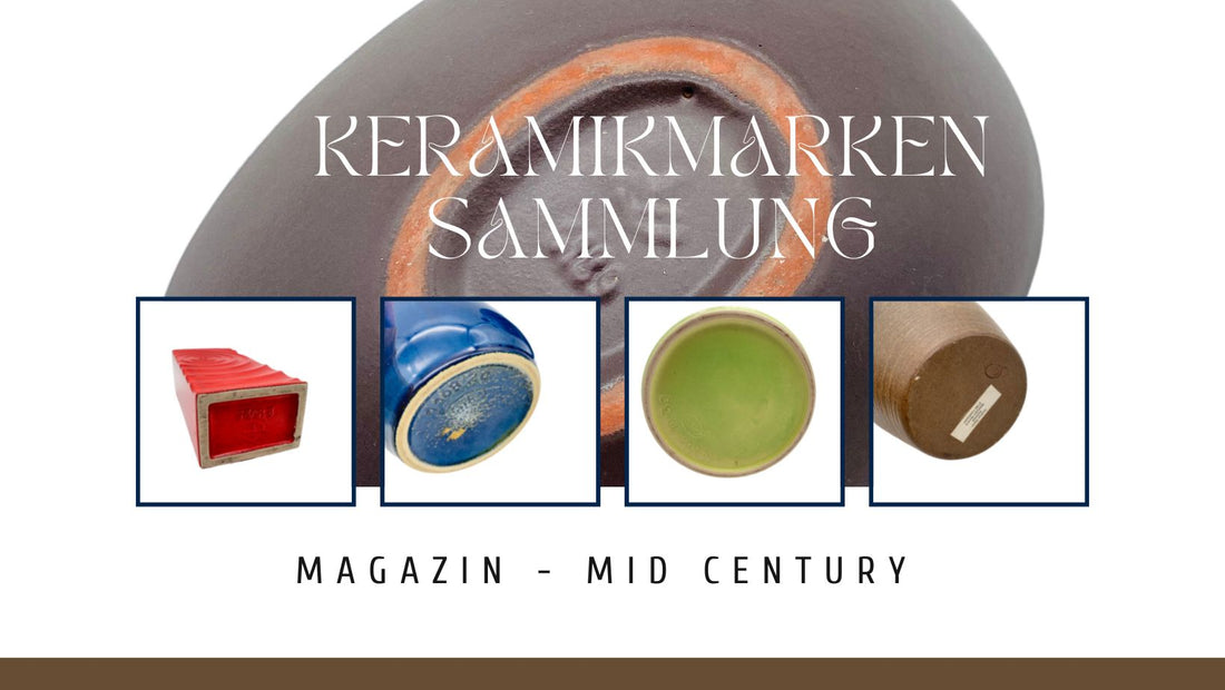 Keramikmarken Sammlung Mid Century