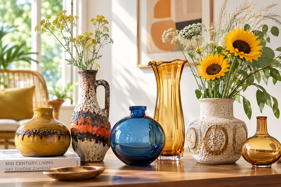 Vintage Vasen – Farbe, Form und Glas im modernen Zuhause