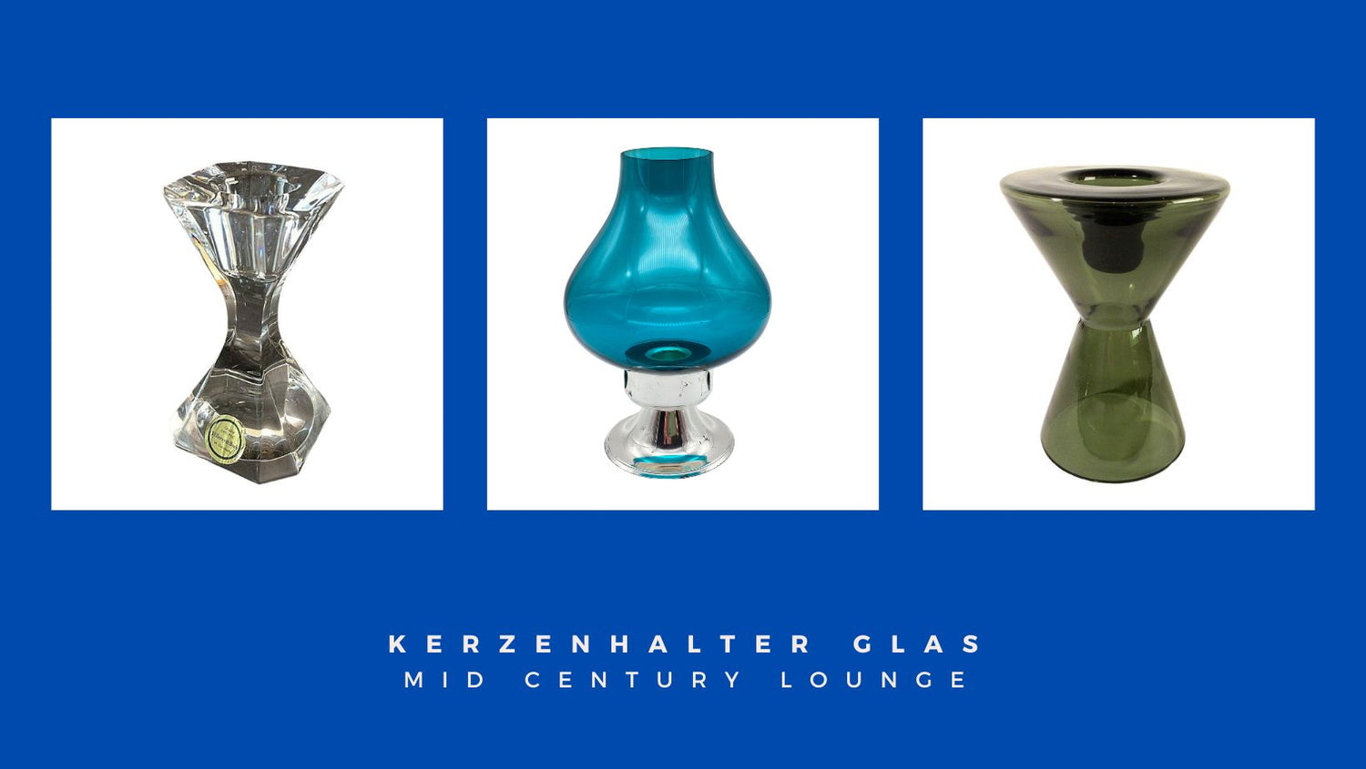 Glas Kerzenhalter Kerzenständer Windlicht Teelicht Ersatzglas 50er 60er 70er Jahre Mid Century Lounge