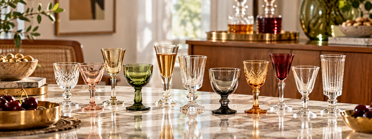Schnaps-, Likör- und Sherrygläser