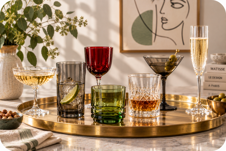 Glas Trinkgläser Weingläser Sektgläser Likörgläser Schnapsgläser Cognacgläser 50er 60er 70er Jahre Mid Century Lounge