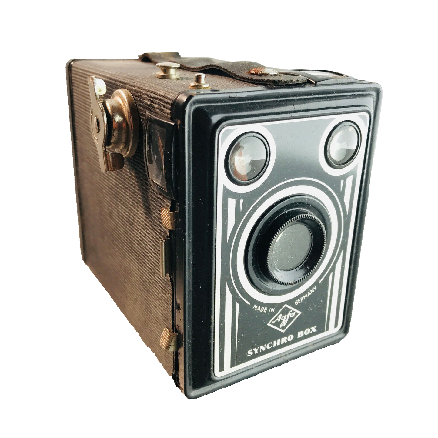 agfa Synchro Box Foto mit Tasche Leder