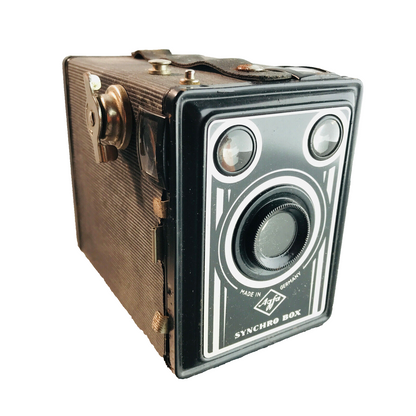 agfa Synchro Box Foto mit Tasche Leder