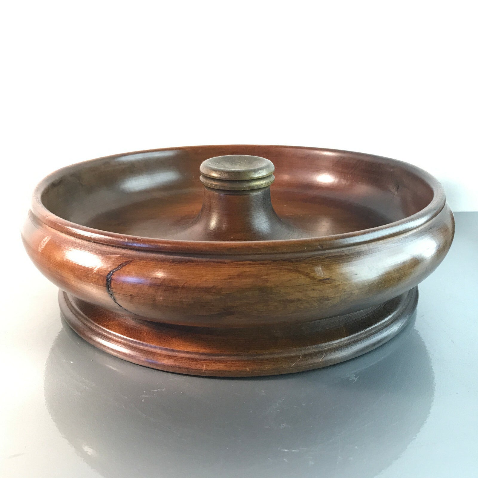 HOLZSCHALE 28 cm Schale Nussschale Vintage 50er 60er MID CENTURY