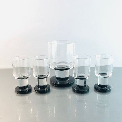 Schnapsgläser 70er 60er MID CENTURY Glas 8 und 11 cm 