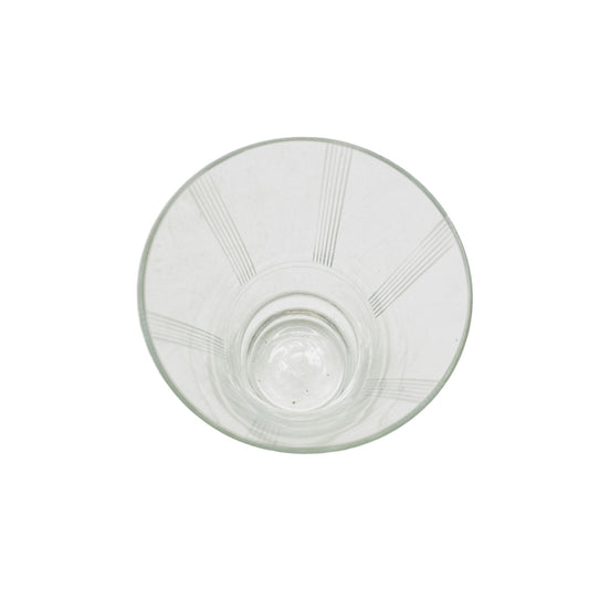 Wasserglas 10,2 cm beschliffen Rauten Schliff 50er 60er Glas (Einzelglas)