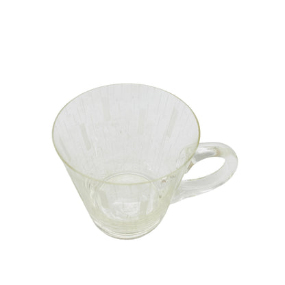 Tasse Teetasse Bowletasse H 7,4 cm 50er 60er Schliff beschliffen  (Einzelglas)