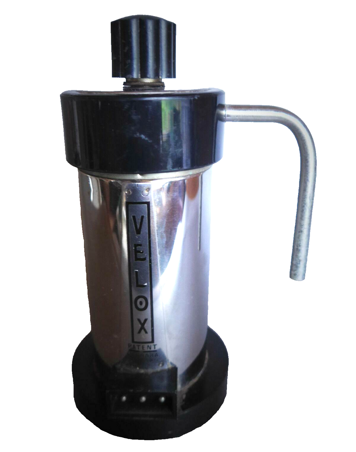 Velox Ferrara PATENT Espressokocher schwarz elektr. 2 Tassen 70er Italy