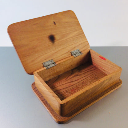 MID CENTURY Holz Dose 50er 60er Schale Deckel Deckeldose B 18 cm