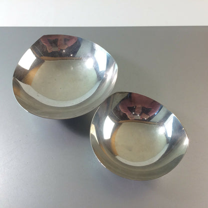 DENMARK Edelstahl VINTAGE 60er Schalen Set 3 eckig 11,5 / 14 cm Schälchen