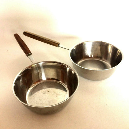 BRAUN & KEMMLER Pfännchen Stieltopf Butterpfännchen Edelstahl 60er 2er Set