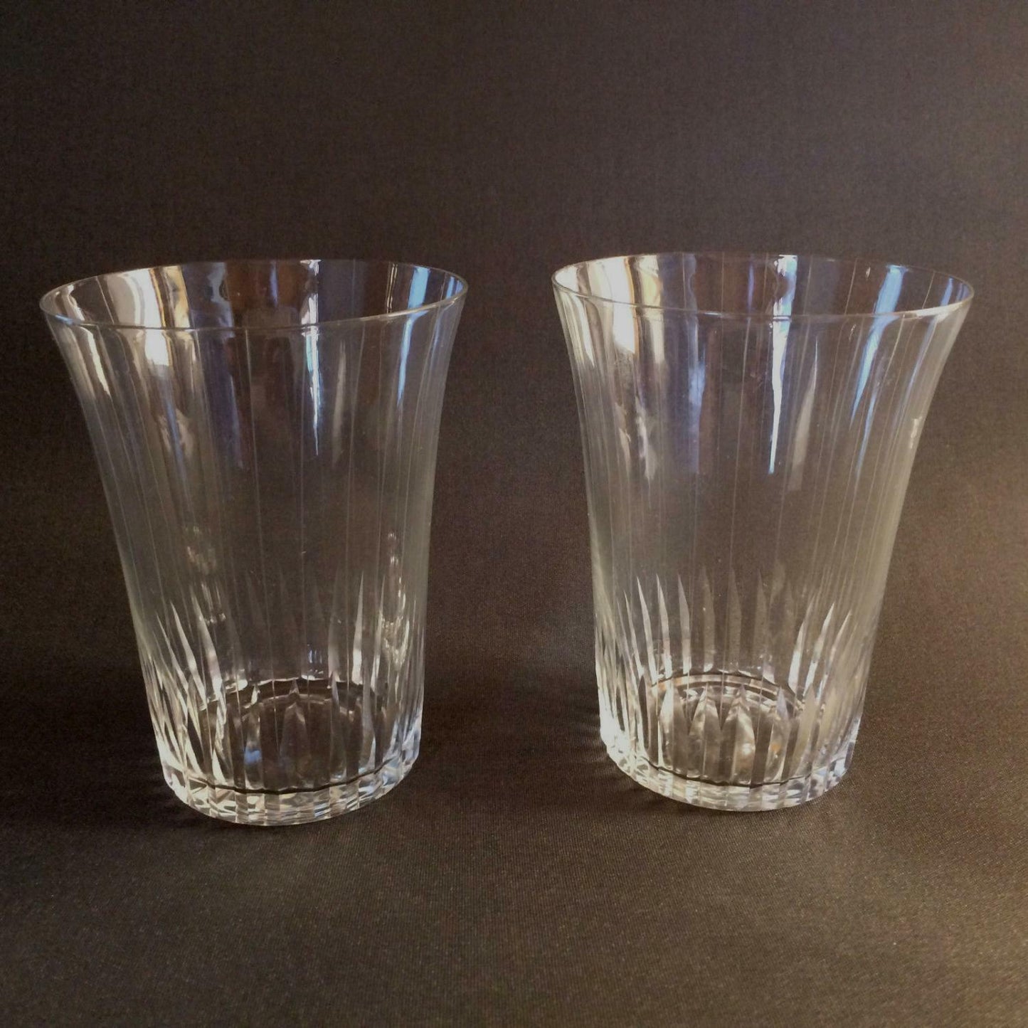Wassergläser beschliffen 50er 60er Glas Gläser 10,2 cm