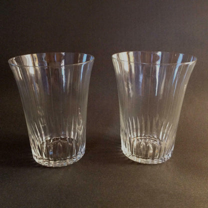 Wassergläser beschliffen 50er 60er Glas Gläser 10,2 cm