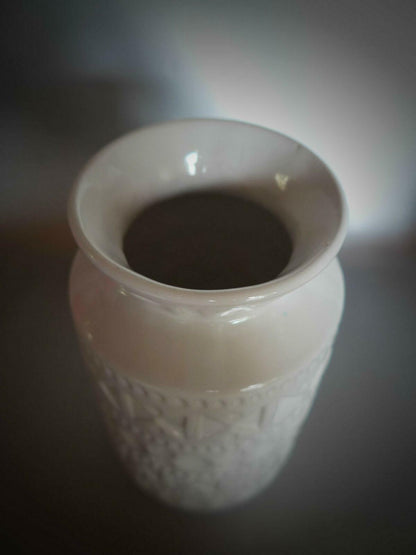 BAY Vase Nr. 603 / 14 BODO MANS weiß H 14,3 cm 60er WGP Pottery Dekoration