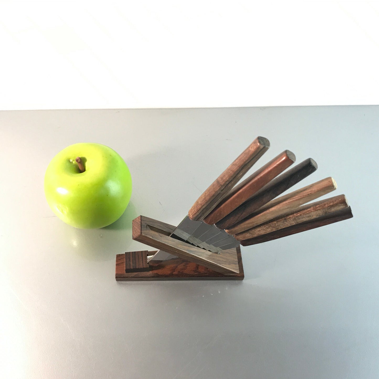 OBSTMESSER Set Messer TEAK Holz SOHLINGEN El. Herder Edelstahl 50er 60er