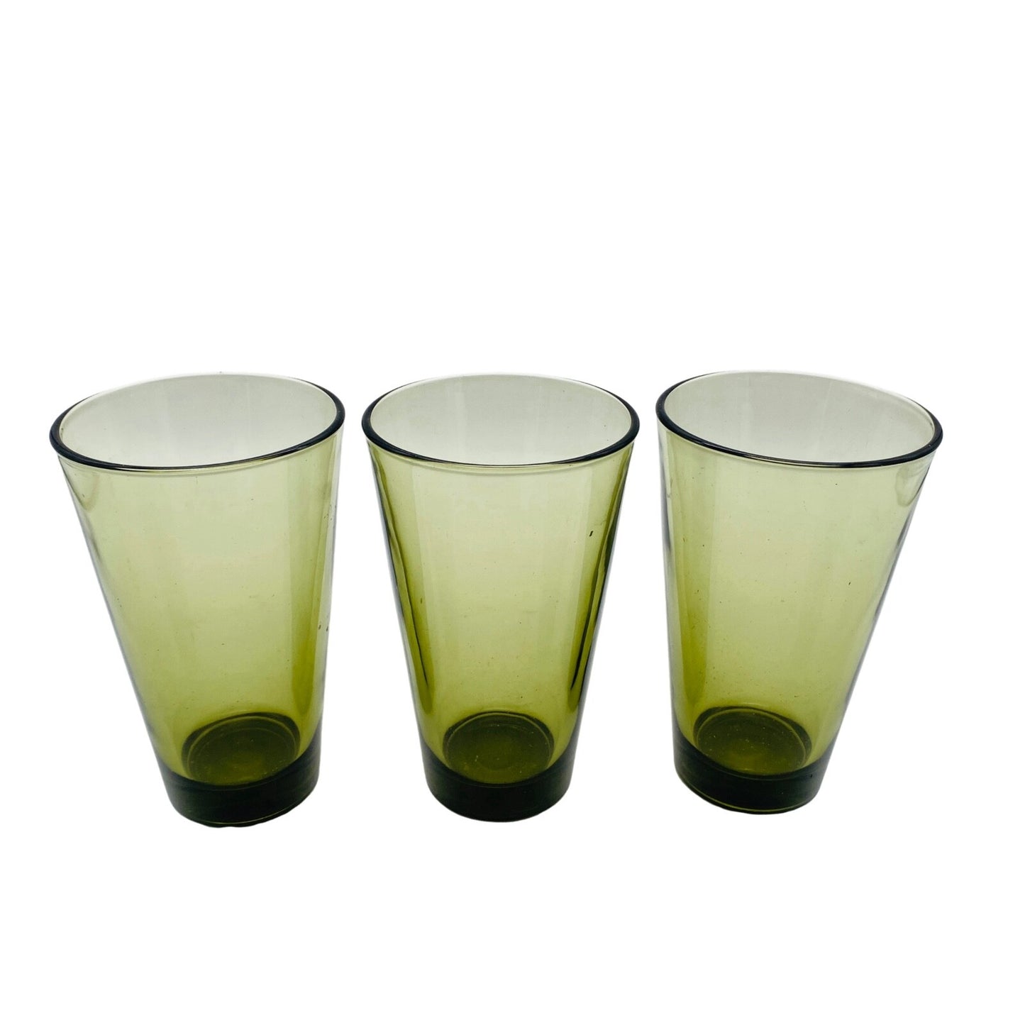 Wassergläser 3er SET  50er 60er Gläser 13 cm  Rauchglas VINTAGE Glas