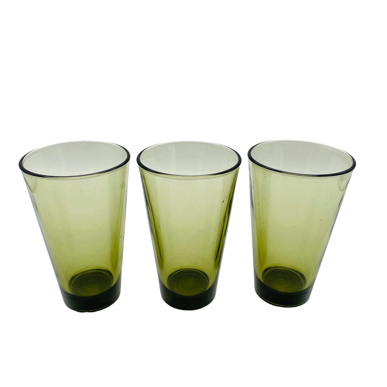 Wassergläser 3er SET  50er 60er Gläser 13 cm  Rauchglas VINTAGE Glas